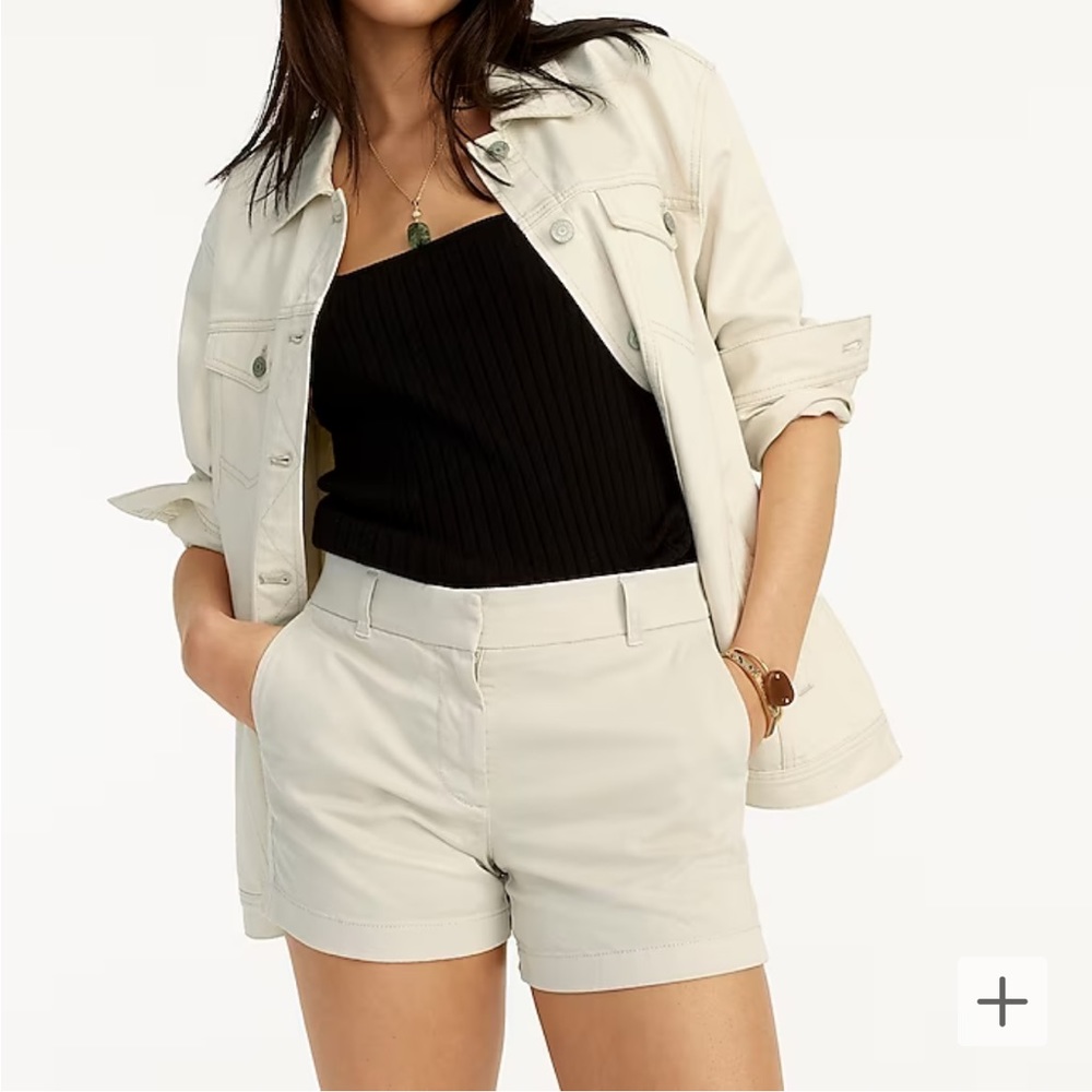 J Crew Chino Shorts in Stone size 10